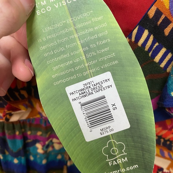 FARM Rio Patchwork Tapestry Ankle Dress (XS/S) NWT - Picture 6 of 11